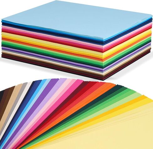 مجموعة ورق بطاقات ملونة 300 ورقة مقاس 8.5 × 11 بوصة، 30 لونًا متنوعًا، ورق طابعة بطاقات 180 جرامًا في المتر المربع لسجل القصاصات، والشهادات، والدعوات، وصناعة البطاقات، والحرف اليدوية اليدوية in Kuwait