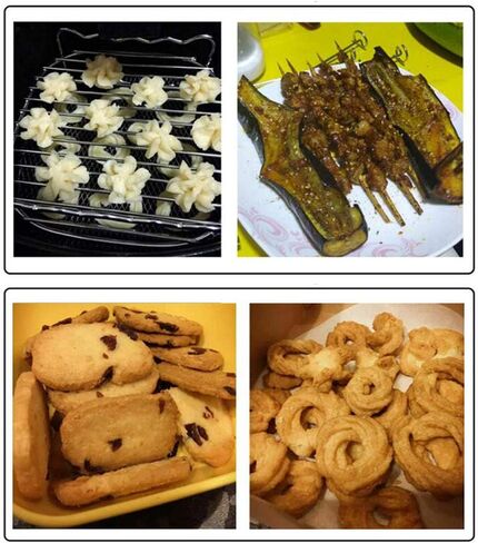 Air fryer Double Layer Round Rack with 5 Skewers Fitting XL Air Fryers（9in,Fit 5.3 QT or Above） in Saudi Arabia