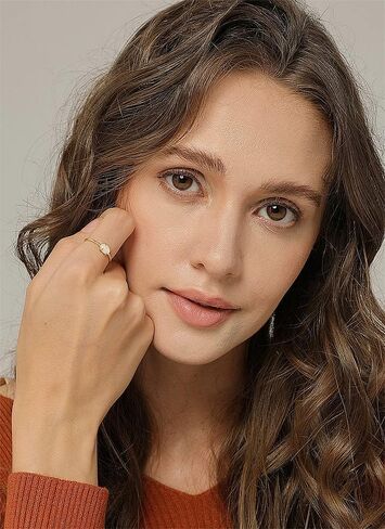 Dainty Opal Promise Band Ring for Women Girls 14K Gold Plated Cute Oval White Fire Opal Birthstone Statement Stackable Finger Rings Comfort Fit Fashion Birthday Wedding Holiday Mother's Day Jewelry Gift in Saudi Arabia