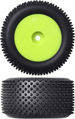 عجلات وإطارات سداسية مقاس 8 مم مثبتة مسبقًا لإطارات Losi Mini-T 2.0 WLtoys A959-B 1/18 بدون فرشاة (عجلات خضراء) in Saudi Arabia