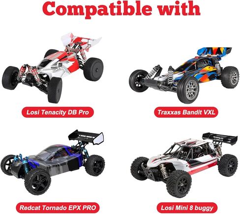 HobbyPark 12 مللي متر عجلات وإطارات عربات التي تجرها الدواب سداسية RC لـ Traxxas Bandit VXL Losi Mini 8 Redcat Wltoys 144001 2S 3S Lipo بدون فرشاة in Kuwait