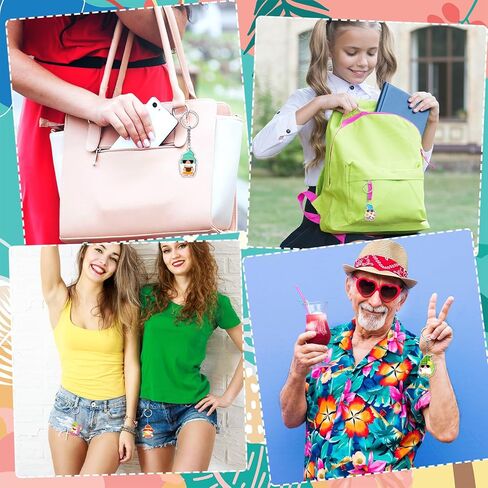 60 قطعة من سلسلة مفاتيح جنوم الصيفية على الشاطئ جنوم سحر حلقة مفاتيح أكريليك جنوم سلسلة مفاتيح للشباب البالغين ديكورات هدايا عيد الميلاد، 12 نمطًا in Kuwait