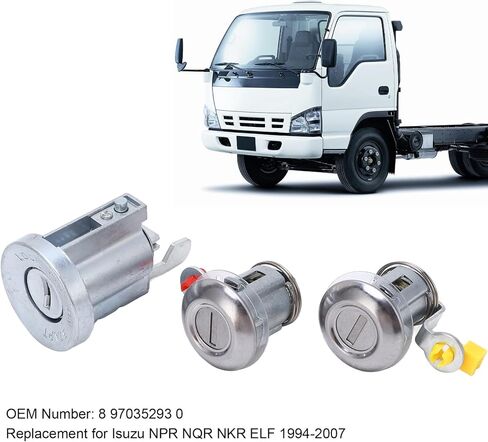 for NPR Car Exterior Ignition Lock Cylinder Switch with Keys 8 97035293 0 Rust Proof Replacement for NPR Nqr Nkr Elf 1994‑2007 in Kuwait