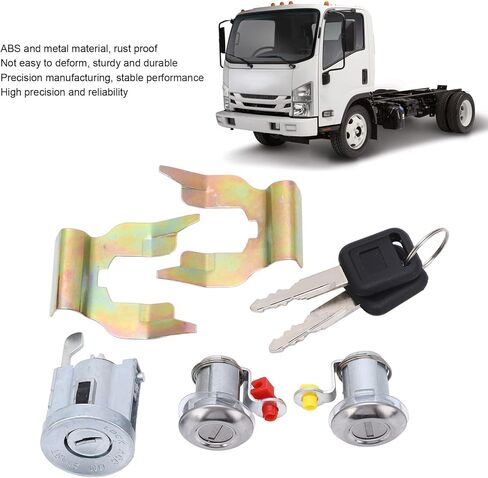 for NPR Car Exterior Ignition Lock Cylinder Switch with Keys 8 97035293 0 Rust Proof Replacement for NPR Nqr Nkr Elf 1994‑2007 in Kuwait