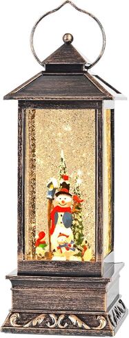 فانوس عيد الميلاد سنو غلوب، كرة ثلج دوارة، USB/بطارية تعمل زينة عيد الميلاد لديكور المنزل والهدايا in Kuwait