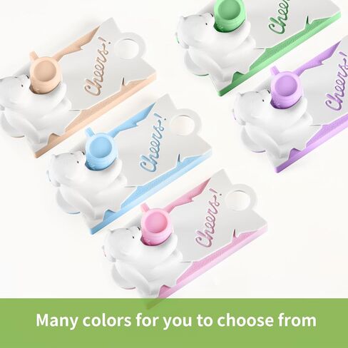 Angel Bear Name Plate with 2PCS Straw Caps for Stanley Cup Cute Funny Accessories for Man & Woman Gift (Bear Cheers 30oz Beige) in Saudi Arabia