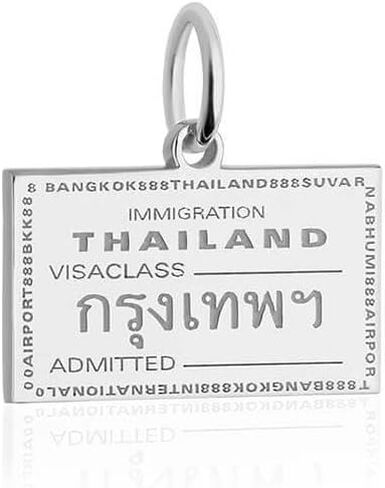Asia Passport Charm Sterling Silver in Saudi Arabia