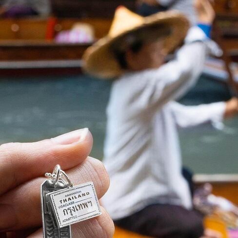 Asia Passport Charm Sterling Silver in Saudi Arabia