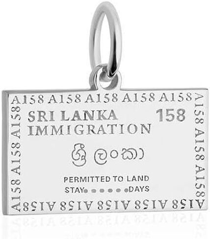 Asia Passport Charm Sterling Silver in Saudi Arabia