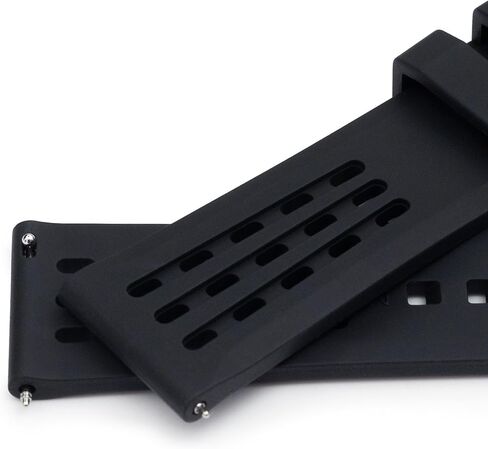 حزام ساعة مطاطي MiLTAT 20 مم FKM، أسود Ocellus سريع الإصدار للرياضة in Kuwait