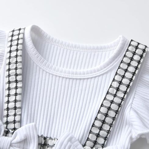 Infant Baby Girls Summer Clothes Playsuits Ruffled Bodysuit+Headband Fly Sleeve Romper Jumpsuit Outfits in Kuwait