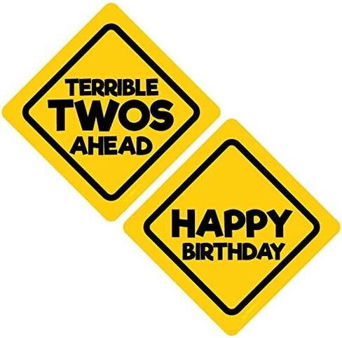 لافتات تحذيرية لعيد الميلاد من Terrible Twos Ahead Construction، مقاس X-Large in Saudi Arabia