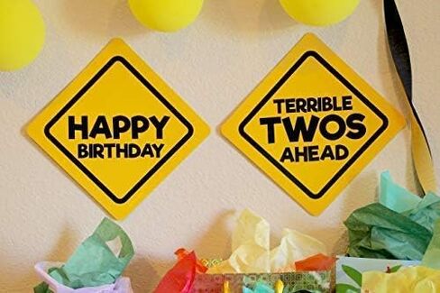 لافتات تحذيرية لعيد الميلاد من Terrible Twos Ahead Construction، مقاس X-Large in Saudi Arabia