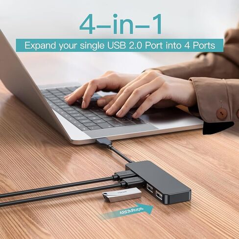 موزع USB، محول USB بـ 4 منافذ، موزع USB نحيف للغاية، محول USB موسع متعدد منافذ USB للكمبيوتر الشخصي، الكمبيوتر المحمول، سطح المكتب، الكمبيوتر المحمول، MacBook، Netbook، MAC، Wii in Kuwait