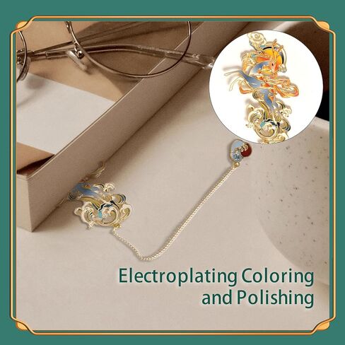 2 Pcs Animal Bookmarks Fantasy Inspired Metal Bookmarks,Ideal Charm Bookmark for Women,Men and Anime Lovers (Deer and Fox) in Kuwait