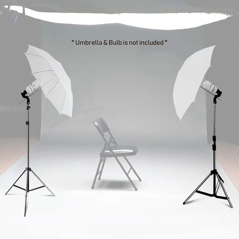 LimoStudio قطعتان من حامل إضاءة استوديو التصوير الفوتوغرافي AC، حامل مصباح واحد وحوامل إضاءة قابلة للتعديل، حوامل ثلاثية خفيفة الوزن تصمد AGG2946 in Kuwait