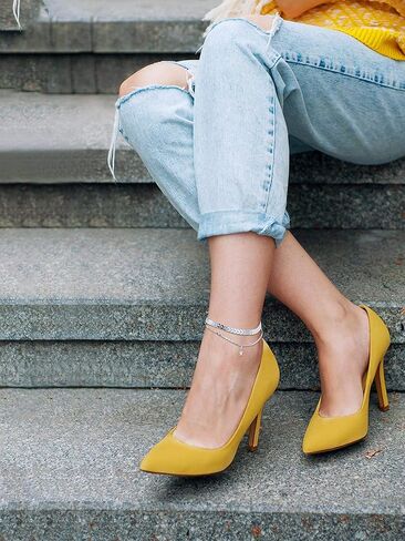 20 قطعة قابل للتعديل سلسلة القدم الشاطئ خلخال سوار الكاحل سلاسل القدم مجموعة مجوهرات للنساء الفتيات (الفضة) in Kuwait