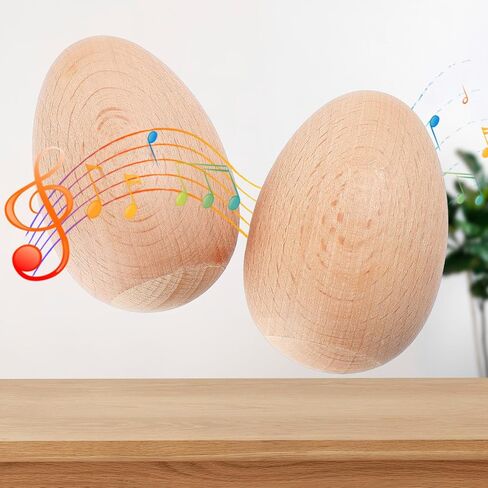 4 Pcs Rhythm Sticks Wood Claves Musical Percussion Instrument Set Includes 2Pcs 8 Inch Rhythm Sticks Wood Claves and 2Pcs Wood Egg Shakers in Saudi Arabia