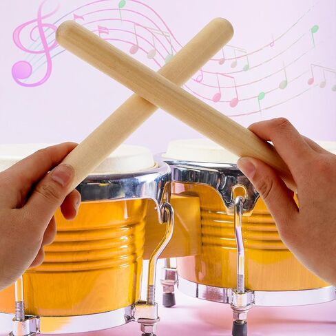 4 Pcs Rhythm Sticks Wood Claves Musical Percussion Instrument Set Includes 2Pcs 8 Inch Rhythm Sticks Wood Claves and 2Pcs Wood Egg Shakers in Saudi Arabia
