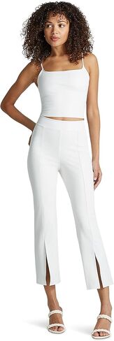 Commando Women's Faux Leather 7/8 Split Front Pant, White in Kuwait