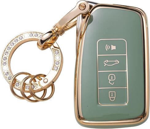 Gematay for Lexus Key Fob Cover with Keychain, Key Shell Cover Holder for Lexus RX ES GS LS NX RS GX LX RC LC Smart Remote Control, White in Saudi Arabia