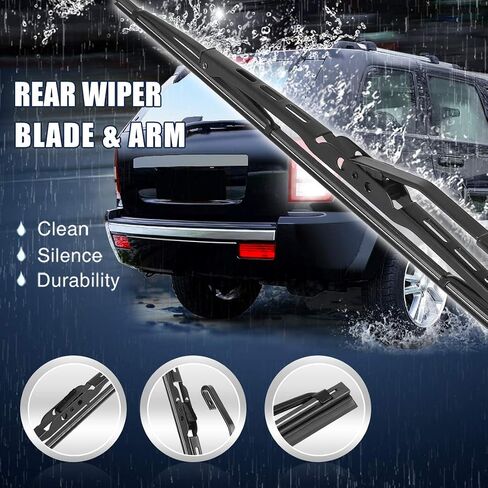 X AUTOHAUX Rear Windshield Wiper Blade Arm Set 405mm 16 Inch for Dodge Grand Caravan 2008-2010 for Chrysler Town & Country 2008-2010 in Saudi Arabia