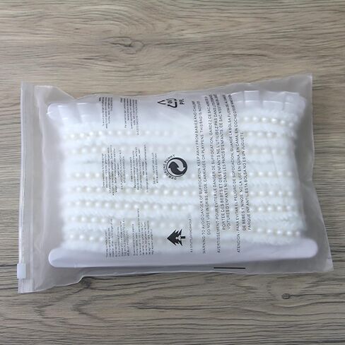 قماش مكشكش بشريط من الدانتيل الأورجانزا باللون الأبيض، مقاس 1.5 بوصة شبكة واسعة من قماش التول ذو حافة دانتيل من أوراق اللوتس الرجعية، يستخدم للشارات، والخياطة، والحرف اليدوية، وحفلات الزفاف، والديكور المنزلي (3 ياردات) in Kuwait