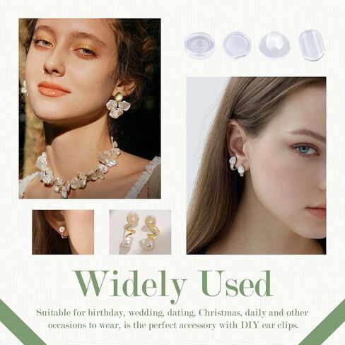 Earring Pads Clear, 4 Size Comfort Earring Cushions Pads Earring Pads Silicone for Clips on Earrings (60 Pcs) in Kuwait