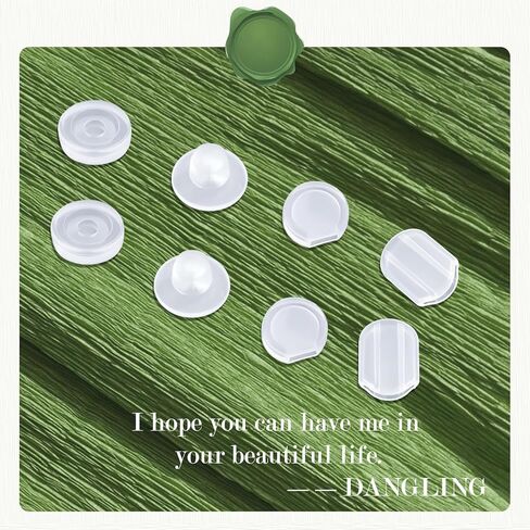 Earring Pads Clear, 4 Size Comfort Earring Cushions Pads Earring Pads Silicone for Clips on Earrings (60 Pcs) in Kuwait