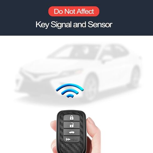قطعتان متوافقتان مع Honda Accord Civic CR-V HR-V Pilot CR-Z Fit Ridgeline Crosstour Odyssey Insight من ألياف الكربون تبدو مفتاح فوب غطاء حماية سلسلة مفاتيح بدون مفتاح حامل جهاز تحكم عن بعد in Kuwait