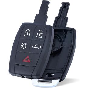 Keyless Entry Key Shell Case Replacement for Volvo C70 C30 S40 V50 5 Buttons KR55WK49259,Just a Key Case