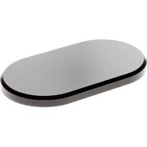 Plymor Black Acrylic Oval Beveled Display Base, 7" W x 4" D x 0.5" H