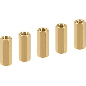 5 قطع فواصل M5 من YOKIVE، صواميل نحاسية سداسية PCB، تحافظ على ثبات الارتفاع، رائعة للوحة الأم، لوحة الدوائر، الإلكترونيات (لون ذهبي، 20 مم) in Kuwait