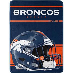 بطانية ملفوفة بتصميم Northwest NFL Denver Broncos 46x60 Micro Raschel Run، ألوان الفريق، مقاس واحد (1NFL059050004RET)