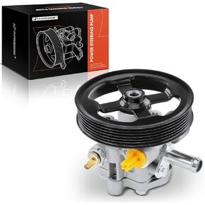 A-Premium Power Steering Pump, with Pulley, Compatible with Mitsubishi Lancer 2008-2015, Outlander 2008-2015, 2.0L 2.4L, Replace # 9900824, 4450A107