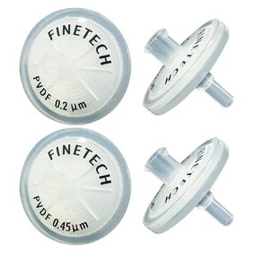 Hydrophilic PVDF Syringe Filters 13mm Diameter 0.45μm Pore Size for Laboratory Filtration by Finetech (Pack of 100) Made in Taiwan (PVDF 13mm 0.45um, 100)