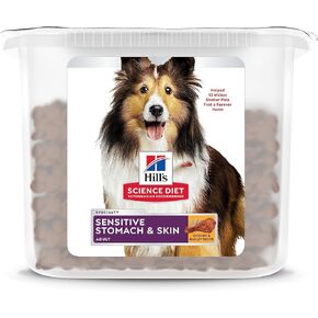 Hill's Science Diet للمعدة والبشرة الحساسة، للبالغين 1-6، دعم حساسية المعدة والجلد، طعام الكلاب الجاف، الدجاج والشعير، حوض بوزن 17 رطل in Kuwait