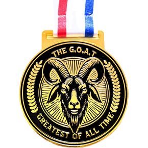 Greatest of All Time Medal - Luxury 2.75" Double-Sided Goat Award, Ideal for Basketball and Sports Awards,Party Favors, Awards and Trophies Collections
