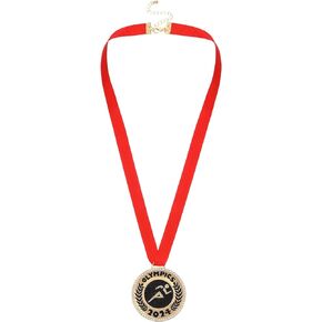 Madison Tyler Winner Award Medals Necklace for Kids and Adults|Medals with Red Neck Ribbon|Olympic Medals Necklace for Women Girls Kids