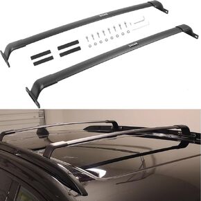 Loading 220lbs Luggage Rack for Jeep Compass 2017-2024 Roof Rack Cross Bars Rail Cargo Carrier ski Kayak Bike bar