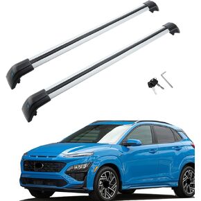 MotorFansClub Cross Bars Fit for Hyundai KONA 2018 2019 2020 2021 2022 Lockable Baggage Luggage Racks Roof Racks Rail Cross Bars (2 PCS)