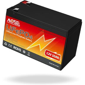 Lifepo4 Battery 10Ah, 12v Lithium Battery Battery, Built-in BMS, Lightweight Small Size, Last Longer, Perfect for Kids Toys, Fish Finder, Most of Out-Door Power Applications