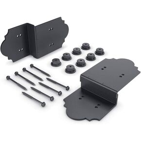 Ozco Building Products 56610 Laredo Sunset 8-inch Post to Beam Connector, (2 per Pack),Black