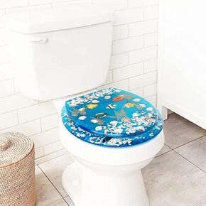 Daniel's Bath & Beyond D B B 17' Deep Ocean Blue Fish Toilet Seat Cover in Saudi Arabia