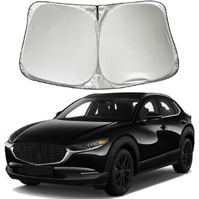 Car Windshield Sun Shade Sunshade for Mazda 3 2014-2024 Mazda CX30/CX-30 2020-2024 Mazda 6 2014-2021 CX3/CX-3 2016-2022 Sedan Hatchback Sport Touring Accessories, Car Front Window Sun Shield