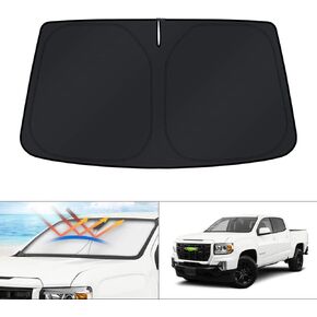 KUST Windshield Sun Shade for GMC Canyon 2015-2022 Window Sunshade Sun Visor Protector Foldable Blocks UV Rays Keep Your Car Cooler