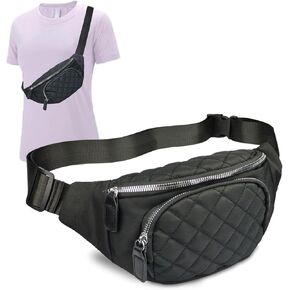 Fanny Pack for Women Crossbody,Fashionable Waist Pack Purse Cute Belt Bags for Teen Girls,Fashion Gifts Bum Bag Fannie Pack for Travel Running Walking (Black02)