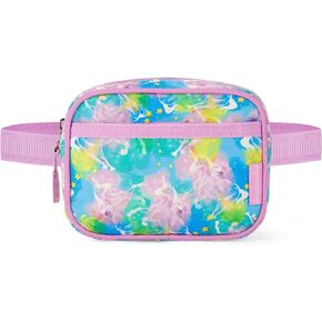 Choco Mocha Toddler Kids Fanny Pack for Girls, Kids Belt Bag for Little Girls with Adjustable Belt, Leopard Purple