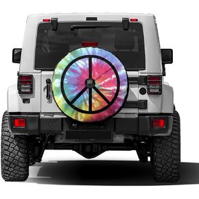 Foruidea Beautiful Sunset Sunflower Spare Tire Cover with Backup Camera Hole Wheel Tire Cover Fit Trailer, RV, SUV and Many Vehicle 14inch