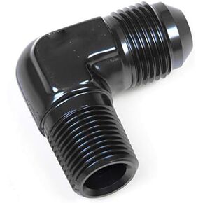 6AN مضيئة إلى 3/8 NPT ذكر 90 درجة محول الأنابيب تركيبات خرطوم الوقود الألومنيوم AN6-3/8 "أسود in Kuwait